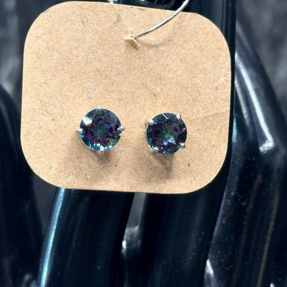 Mystic Topaz Stud Earrings - Picture 8 of 16